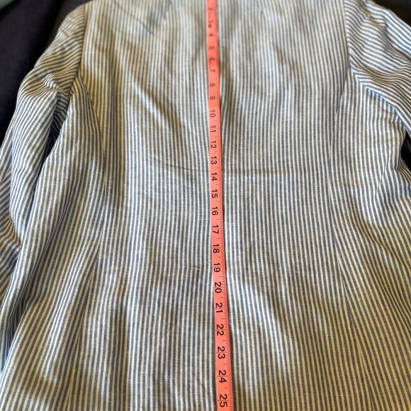 Talbots Striped Linen Blazer - Picture 7 of 10